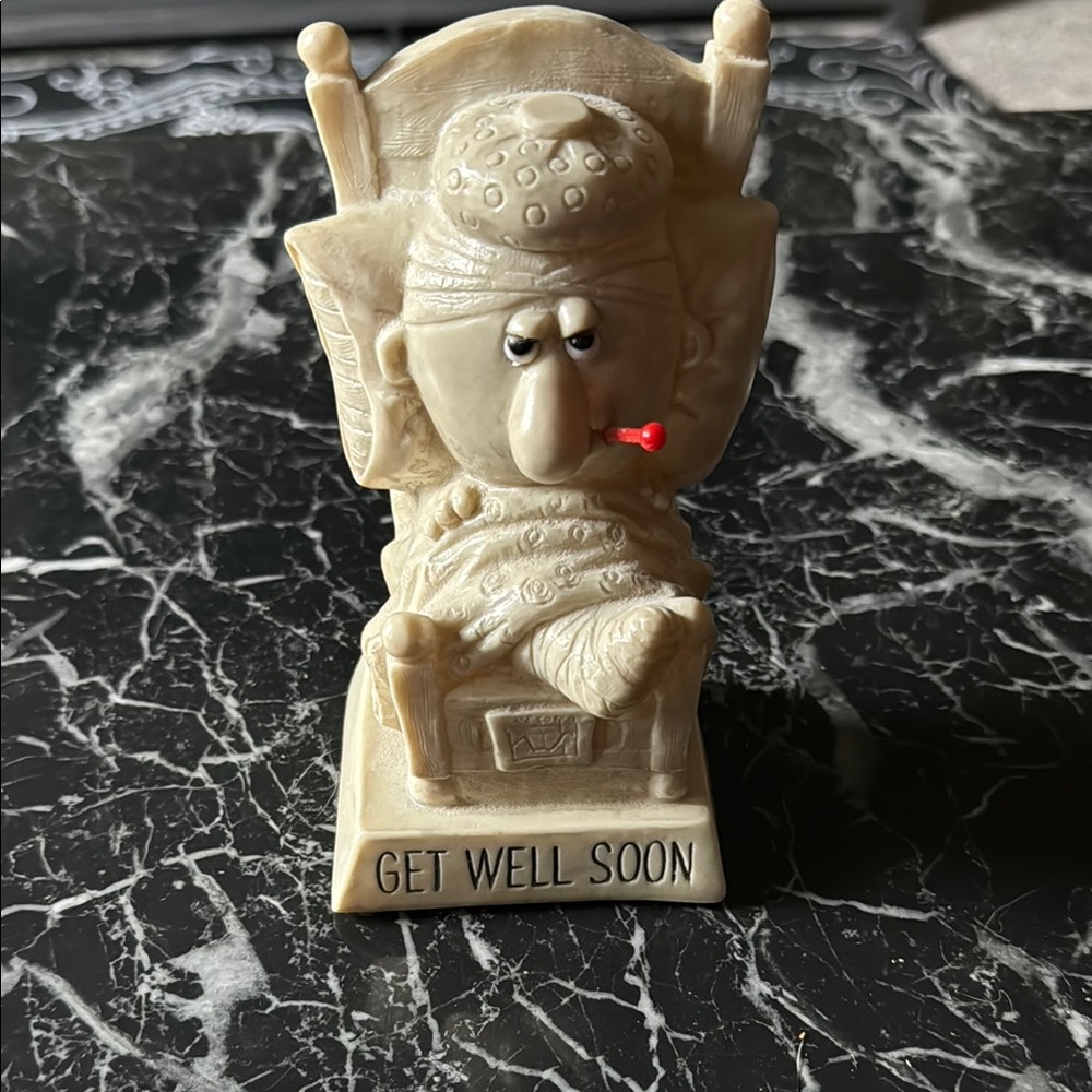 Get Well Soon Cream Figurine